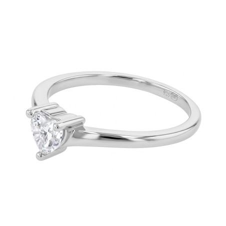 Bague femme solitaire argent 925/1000 et oxyde edo70100584 – solitaires femme
