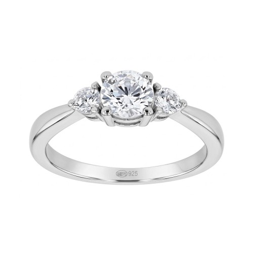 Bague Femme Trilogie ARGENT 925/1000 et Oxydes