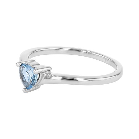 Bague Femme Solitaire ARGENT 925/1000 et Spinelle Bleue