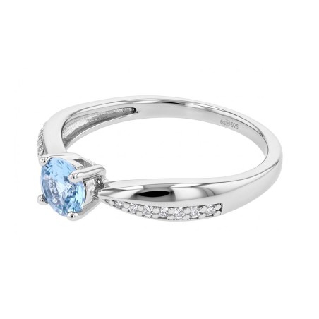 Bague femme solitaire argent 925/1000 et spinelle bleue – solitaires femme
