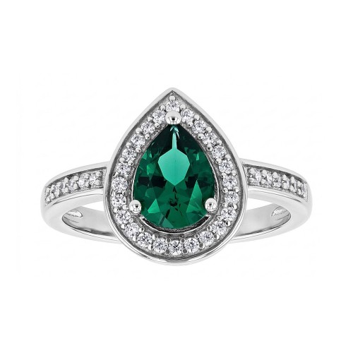 Bague Femme EDORA ARGENT 925/1000 et spinelle verte