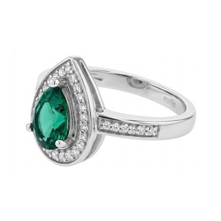 Bague femme edora argent 925/1000 et spinelle verte – bagues femme