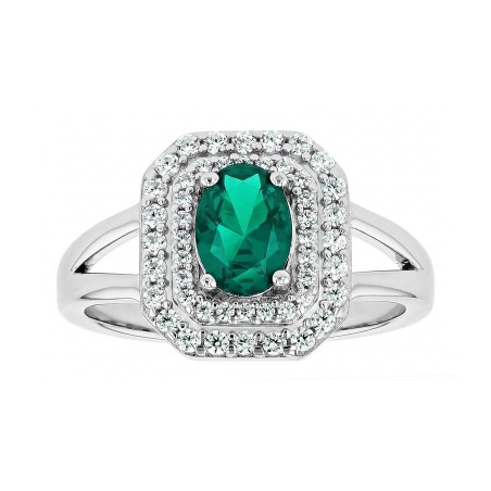 Bague femme edora argent 925/1000 et spinelle verte – bagues femme