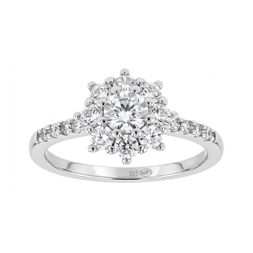 Bague Femme Solitaire EDORA ARGENT 925/1000 et oxydes