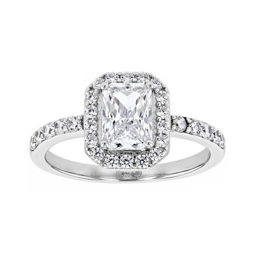 Bague Femme solitaire EDORA ARGENT 925/1000 et oxydes