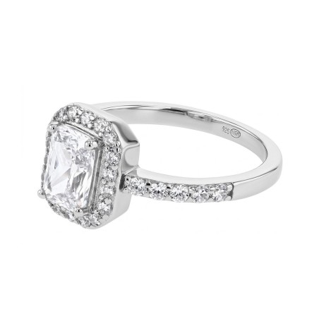 Bague femme solitaire edora argent 925/1000 et oxydes – bagues femme