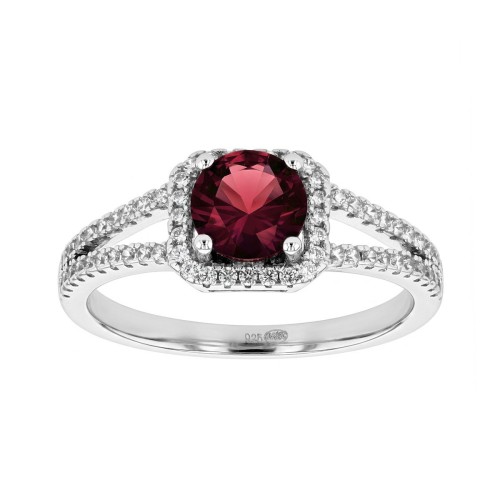 Bague Femme Solitaire EDORA ARGENT 925/1000 et spinelle