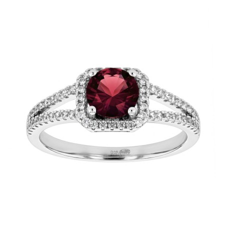 Bague femme solitaire edora argent 925/1000 et spinelle – bagues femme