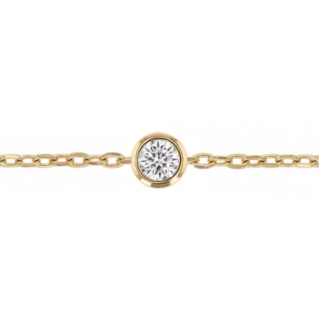 Bracelet femme solitaire plaque or jaune et oxyde – bracelets plaqué or
