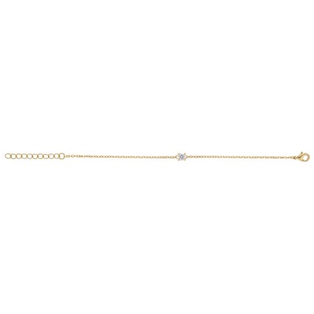 Bracelet femme solitaire edora plaque or et oxyde – bracelets femme