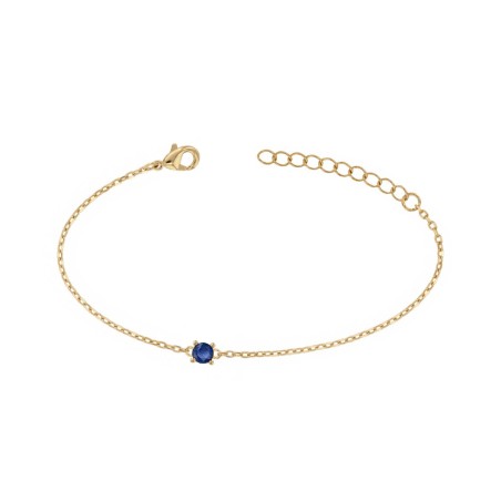 Bracelet femme solitaire edora plaque or et spinelle bleue – bracelets femme