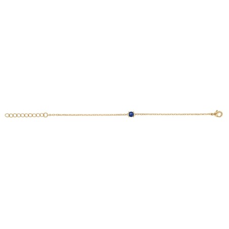 Bracelet femme solitaire edora plaque or et spinelle bleue – bracelets femme