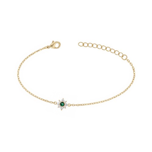 bracelet femme fleur EDORA plaqué or et oxydes EDO76300154
