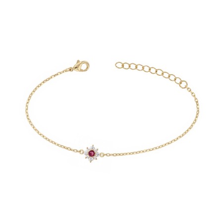 Bracelet femme fleur edora plaqué or et oxydes edo76300155 – bracelets plaqué or