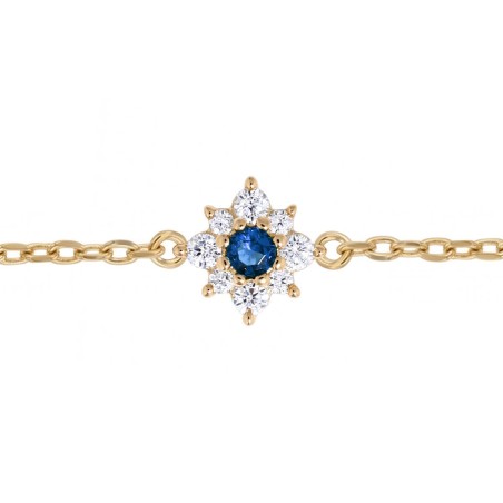 bracelet femme fleur EDORA plaqué or et oxydes EDO76300156