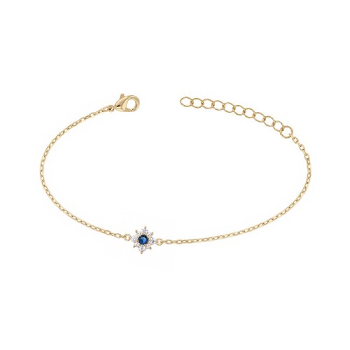 bracelet femme fleur EDORA plaqué or et oxydes EDO76300156