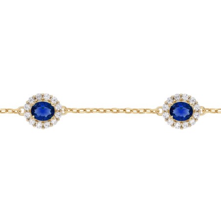 Bracelet femme edora plaqué or et oxydes bleus edo76300147 – bracelets plaqué or