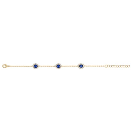 Bracelet femme edora plaqué or et oxydes bleus edo76300147 – bracelets plaqué or