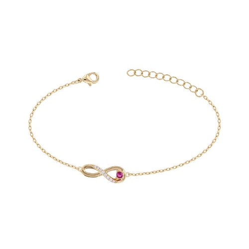 bracelet femme infini EDORA plaqué or et oxydes EDO76300150