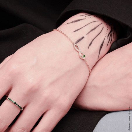 bracelet femme infini EDORA plaqué or et oxydes EDO76300153