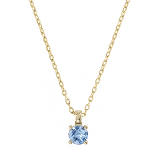Collier femme EDORA PLAQUÉ OR et oxyde bleu topaze EDO76700177