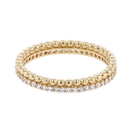 Bague femme éternité edora perles plaqué or dorée edo76100326 – bagues plaqué or