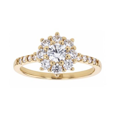 Bague femme empierrée edora halo plaqué or dorée edo76100221 – bagues plaqué or