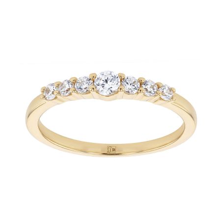 Bague femme multi-pierres edora ligne plaqué or dorée edo76100235 – bagues plaqué or