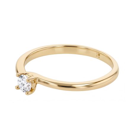 Bague femme solitaire edora jonc plaqué or dorée edo76100311 – bagues plaqué or