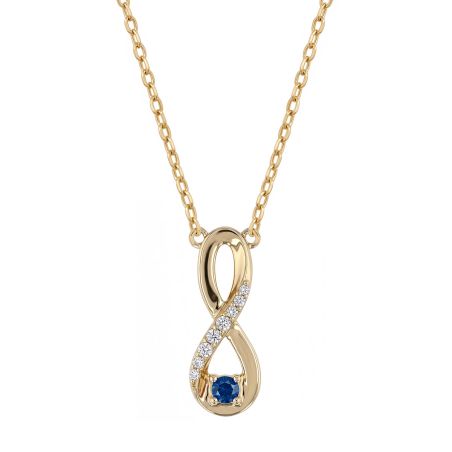 Collier femme moyen edora infini plaqué or bleu edo76700222 – colliers plaqué or