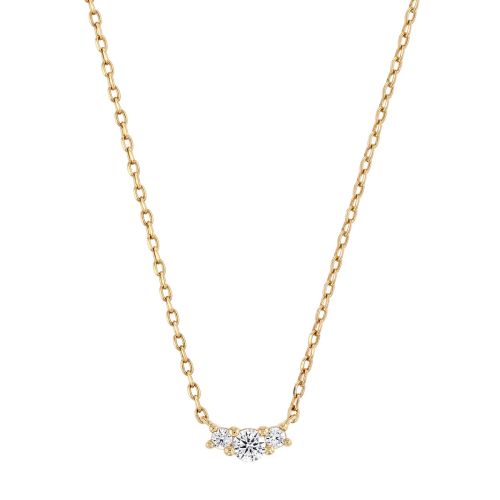 Collier Femme Moyen EDORA Trilogie Plaqué Or Dorée EDO76700073