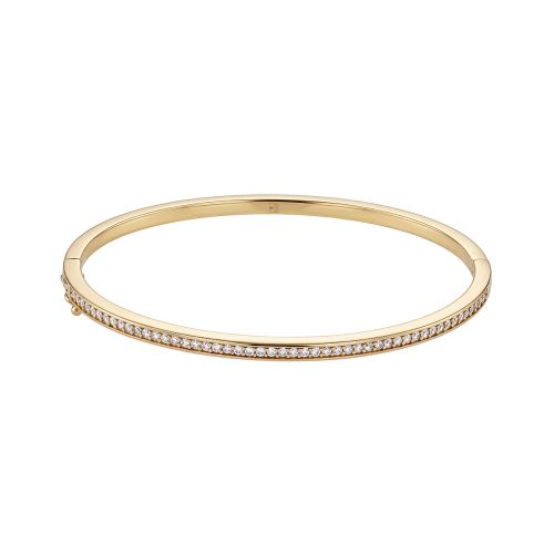Bracelet Femme Jonc EDORA Pavé Plaqué Or Dorée EDO76300193