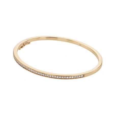Bracelet femme jonc edora pavé plaqué or dorée edo76300193 – joncs