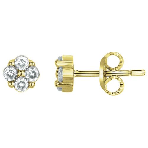 Boucles d'Oreilles Femme Puces EDORA Fleur Plaqué Or Dorée EDO76400332