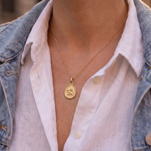 Pendentif EDORA COLLECTION ESSENTIAL GOUTTE ANGE Or Jaune 375/1000