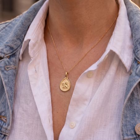 Pendentif EDORA COLLECTION ESSENTIAL GOUTTE ANGE Or Jaune 375/1000