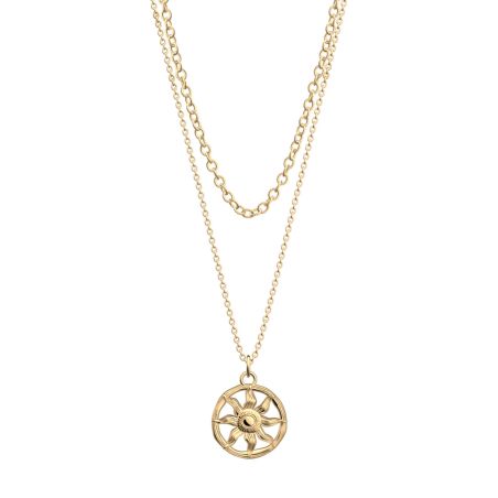 Collier femme moyen les georgettes hélios laiton dorée 1863-500-0tu – colliers personnalisables
