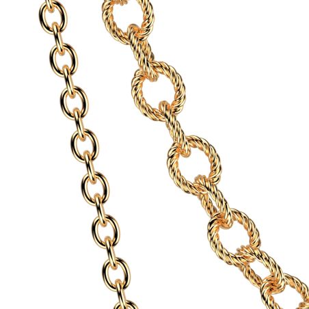 Collier femme moyen les georgettes hélios laiton dorée 1863-500-0tu – colliers personnalisables