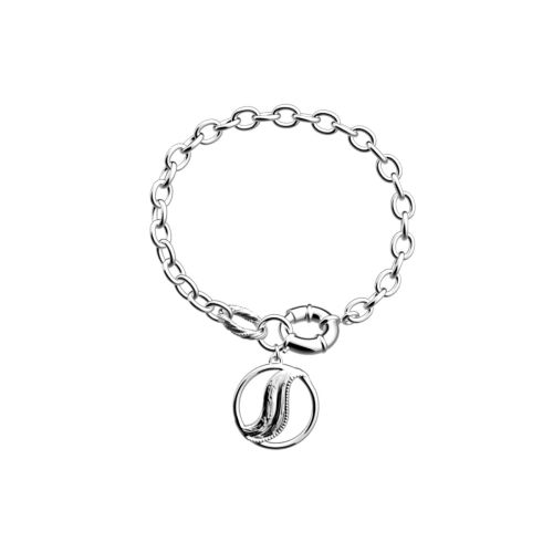 Bracelet Femme Chaîne Les Georgettes Drapé Laiton Argentée 1865-200-0TU