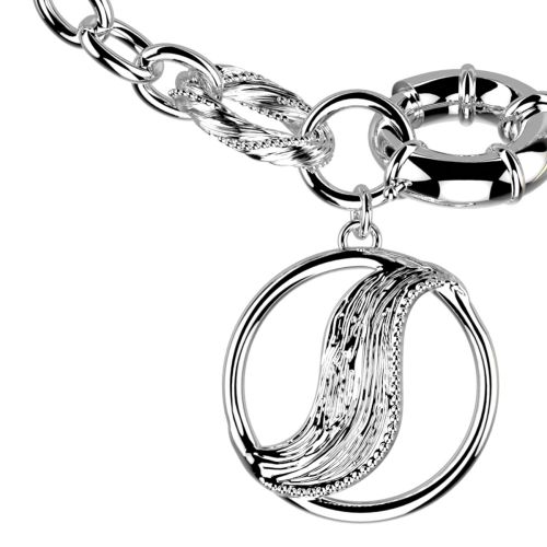 Bracelet Femme Chaîne Les Georgettes Drapé Laiton Argentée 1865-200-0TU