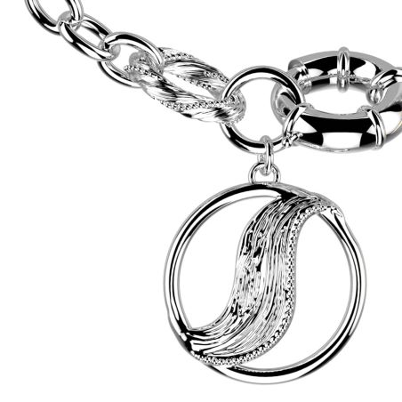 Bracelet Femme Chaîne Les Georgettes Drapé Laiton Argentée 1865-200-0TU