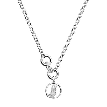 Collier femme court les georgettes drapé laiton argentée 1867-200-0tu – ras de cou