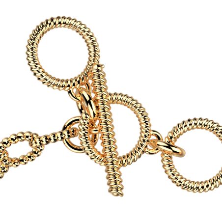 Bracelet femme chaîne les georgettes hélios laiton dorée 1869-500-0tu – bracelets personnalisables
