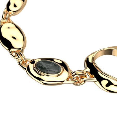 Bracelet femme chaîne les georgettes miranda laiton dorée 1884-509-0tu – bracelets chaînes