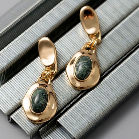 Boucles d'Oreilles Femme Pendantes Les Georgettes Miranda Laiton Dorée 1885-509-0TU