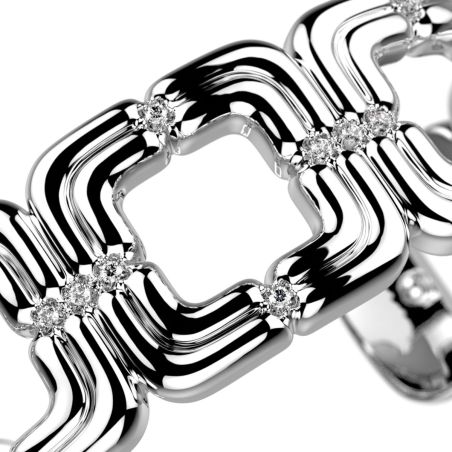 Bracelet femme manchette les georgettes allure laiton argentée 1894-208-00m – bracelets personnalisables