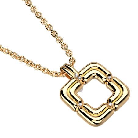 Collier femme moyen les georgettes allure laiton dorée 1896-508-0tu – colliers laiton
