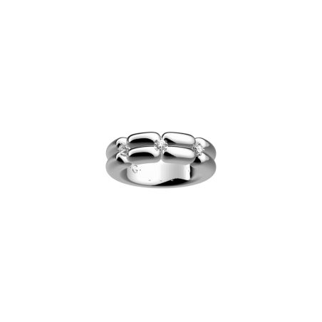 Bague femme fine les georgettes allure laiton argentée 1898-208-054 – bagues fines