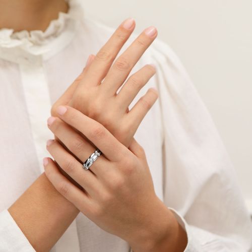 Bague Femme Fine Les Georgettes Allure Laiton Argentée 1898-208-054