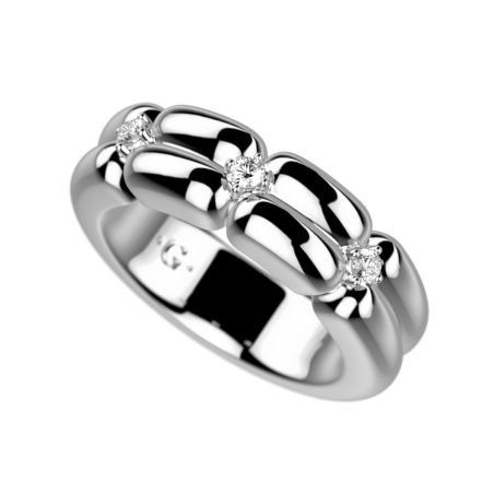 Bague femme fine les georgettes allure laiton argentée 1898-208-054 – bagues fines
